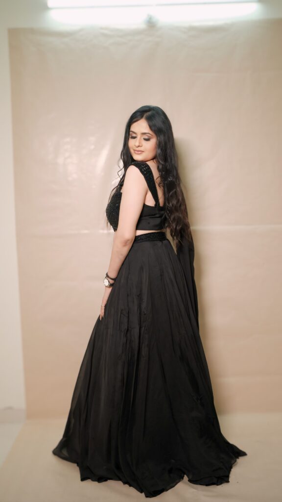 Black Western Lehenga