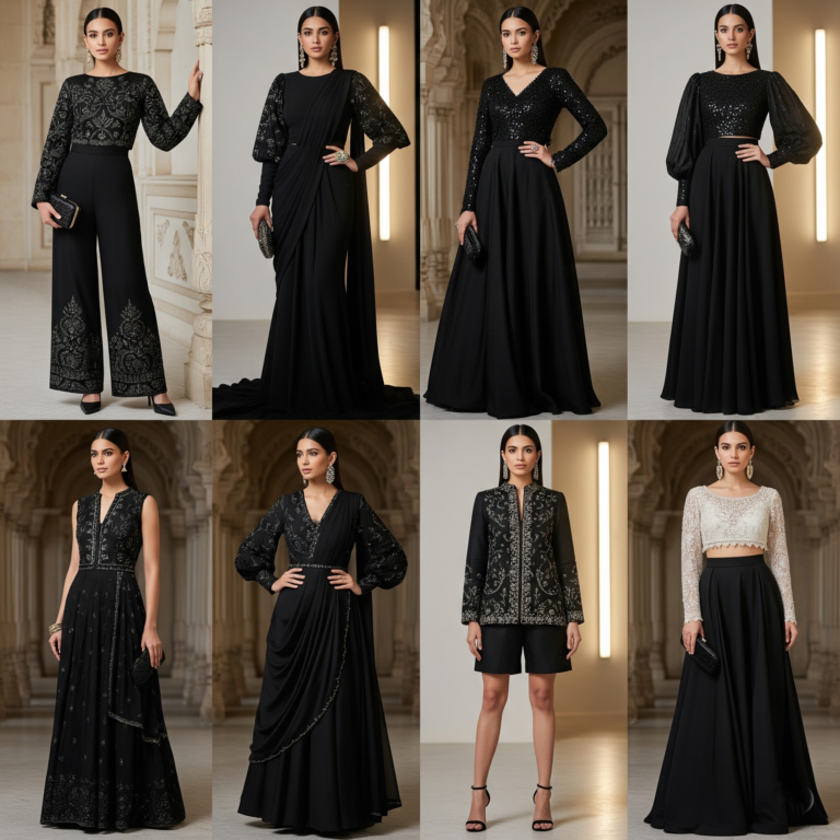 Elevate Your Look with These Elegant Black Indo-Western Styles